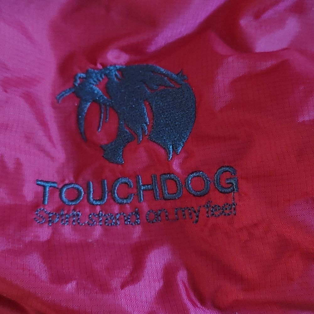 Touchdog  Outdoor Series Blackshark red gray reflective dog coat rain coat Sz L - Picture 3 of 12